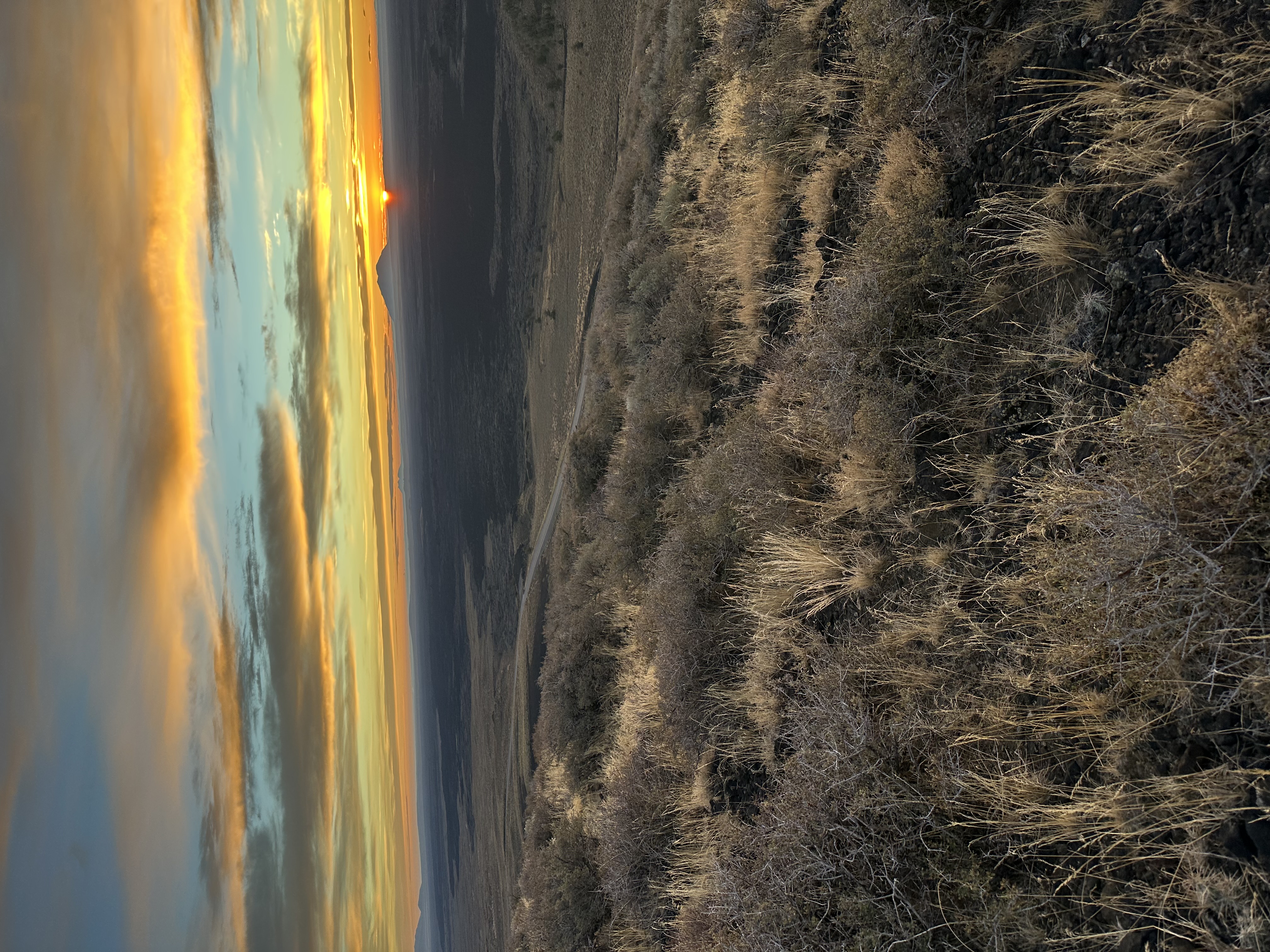 Remote site terrain at golden hour